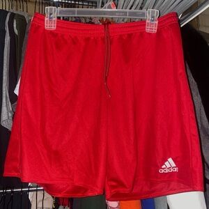 Adidas Men's Vibrant Red Athletic Shorts